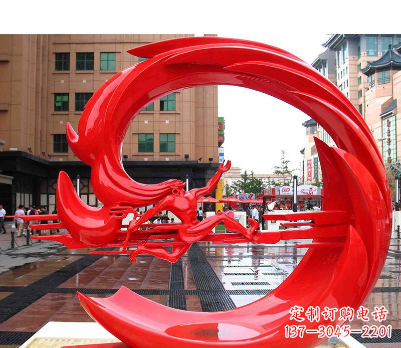 绵阳精美的不锈钢圆环雕塑