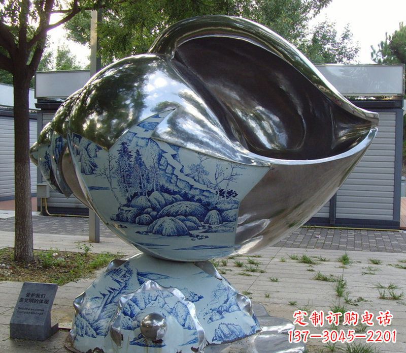 绵阳不锈钢海螺雕塑精致美观的艺术品