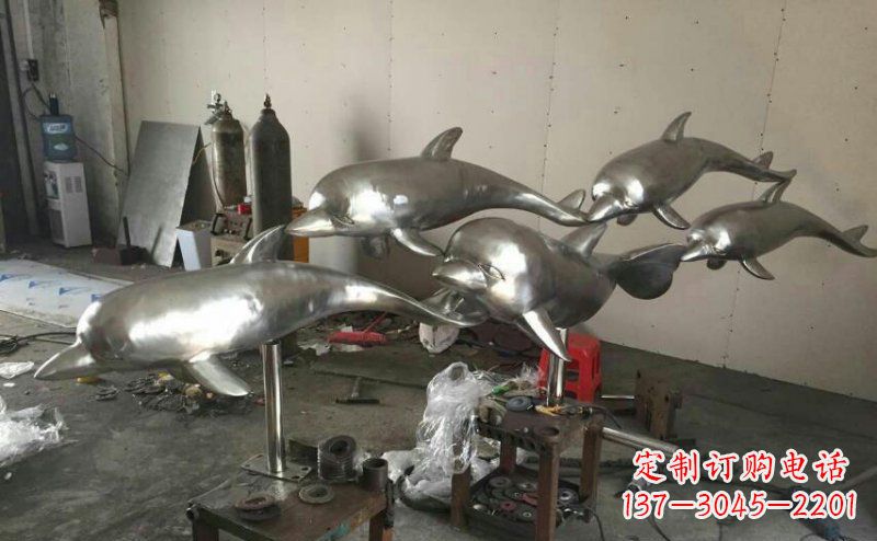 绵阳不锈钢海豚雕塑