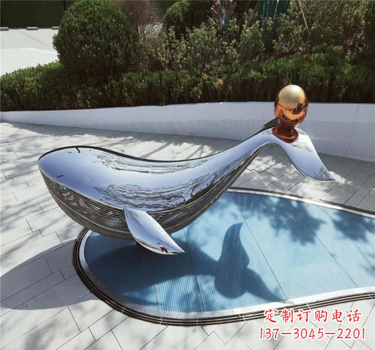绵阳不锈钢海豚精美的雕塑作品