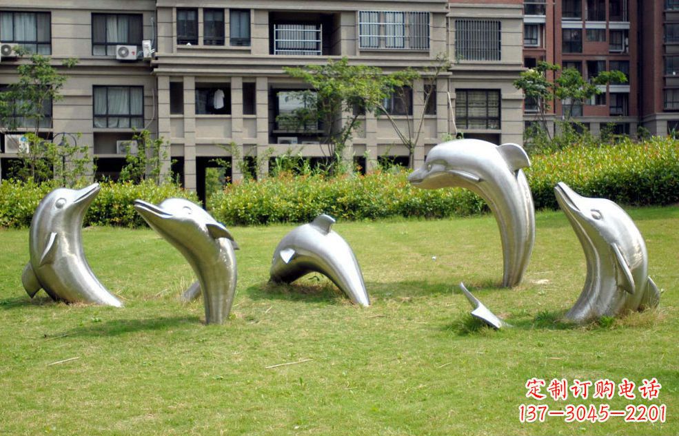 绵阳不锈钢海豚传承海洋文化的象征