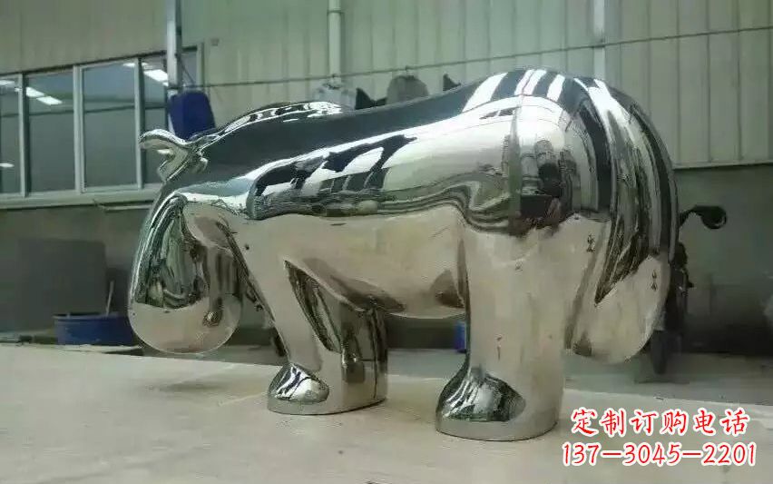 绵阳不锈钢河马雕塑美观耐用的艺术品