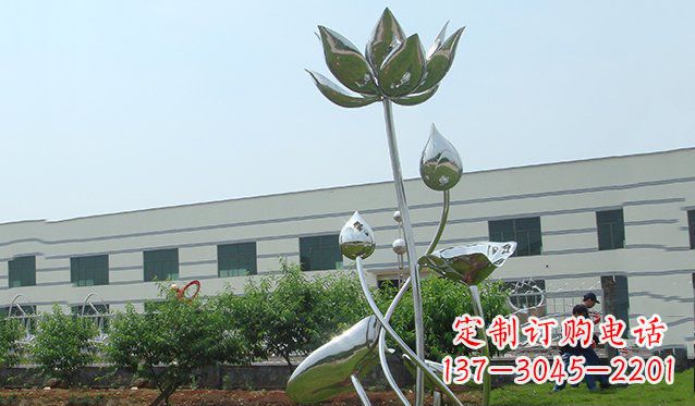 绵阳不锈钢荷花雕塑