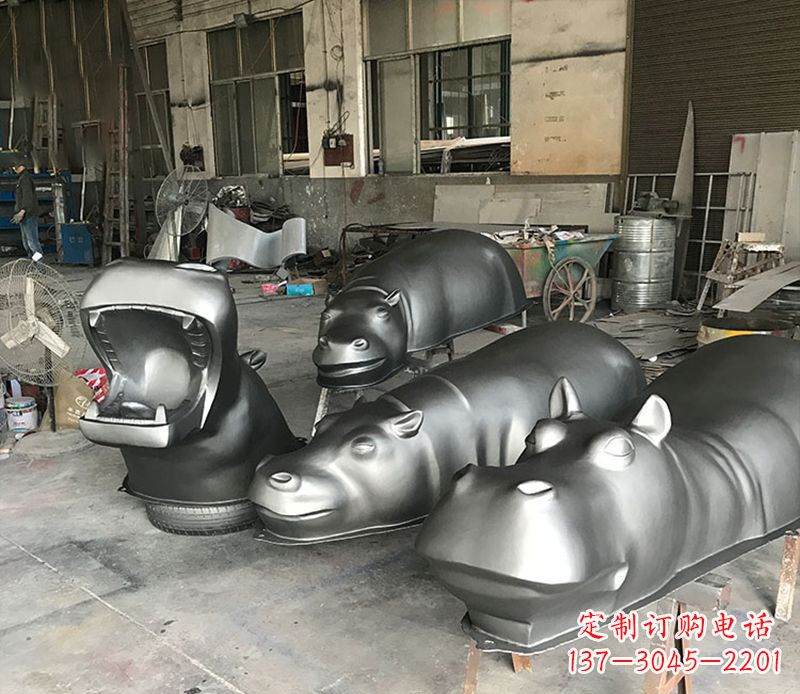 绵阳不锈钢河马雕塑——艺术与自然的完美结合