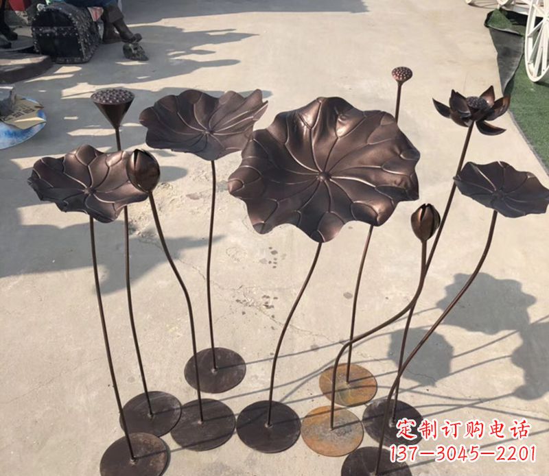绵阳不锈钢荷花雕塑传承传统文化