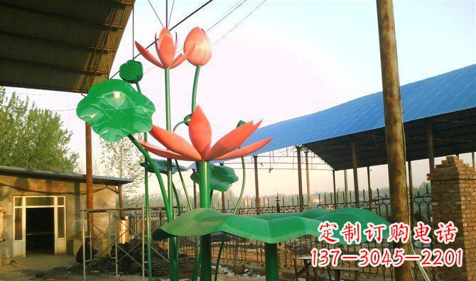 绵阳不锈钢荷叶雕塑精美而优雅