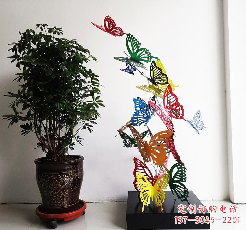 绵阳不锈钢蝴蝶雕塑精美的艺术品
