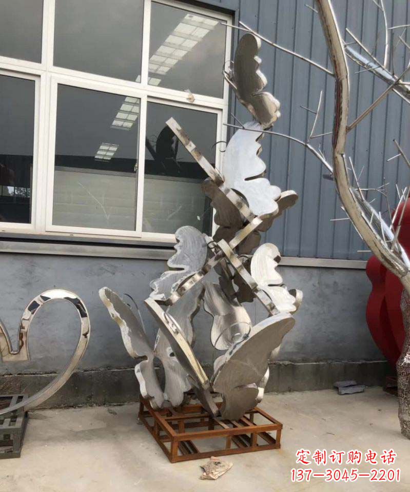 绵阳蝴蝶之舞不锈钢雕塑精美绝伦