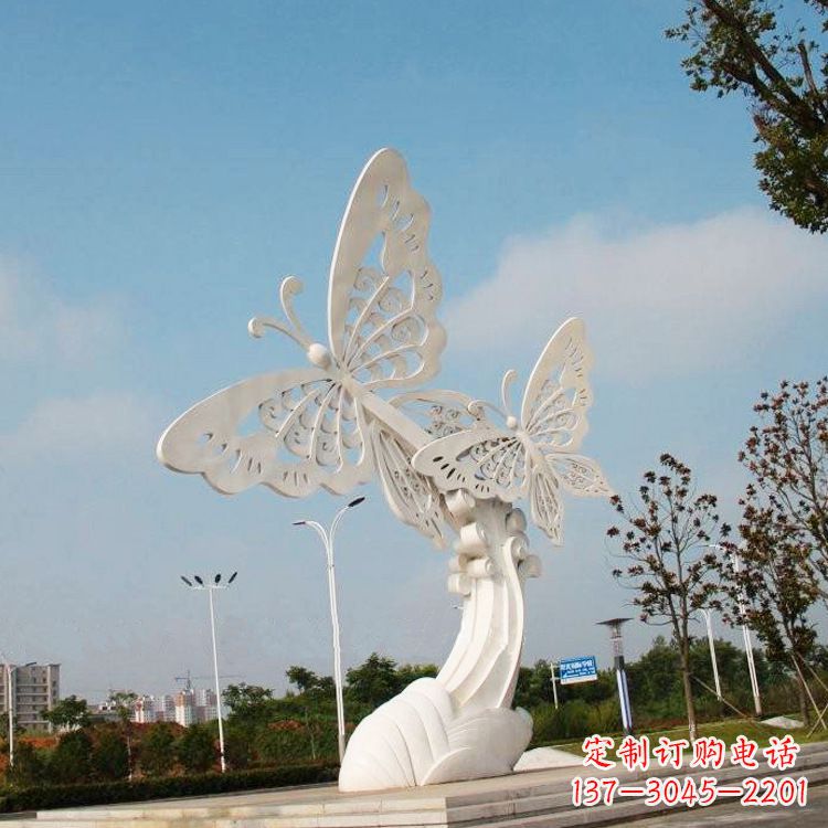 绵阳不锈钢蝴蝶雕塑——美丽传递自然之美