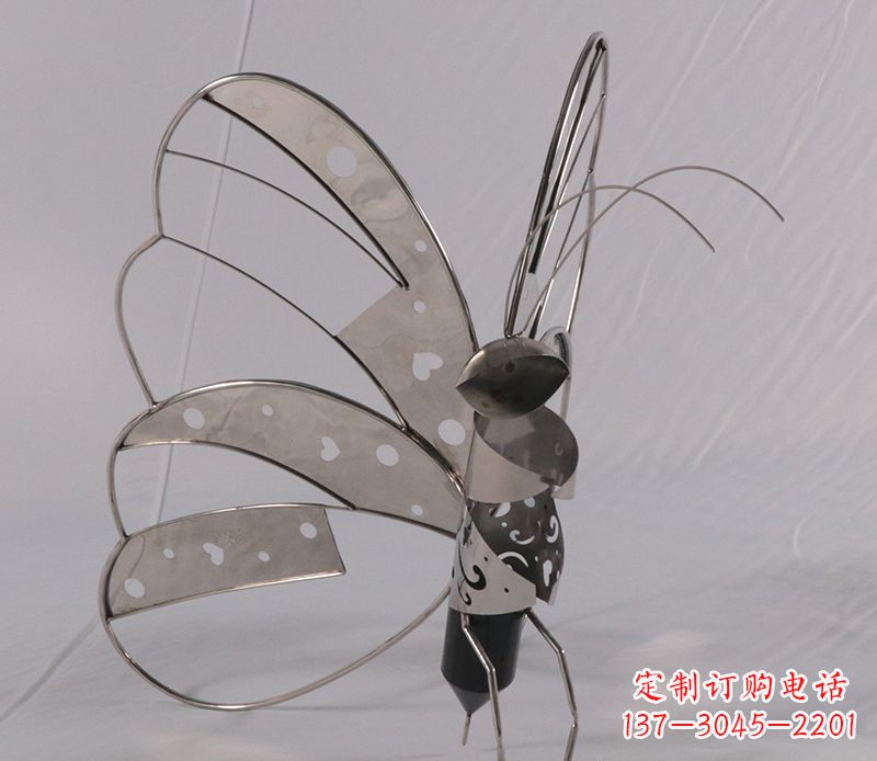 绵阳不锈钢蝴蝶雕塑精美的艺术品