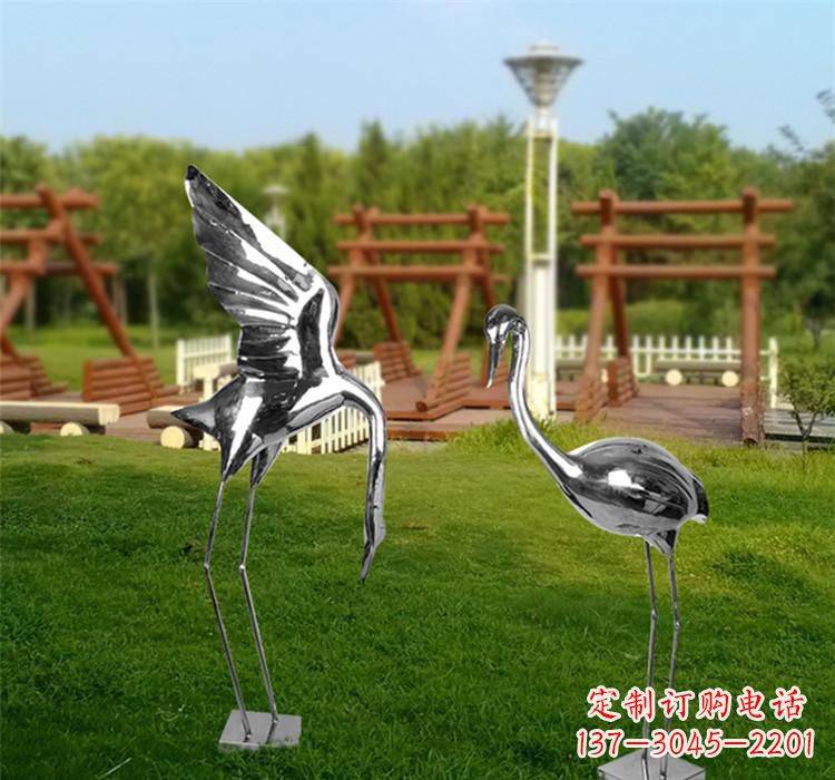 绵阳不锈钢仙鹤雕塑艺术精美、气质高雅