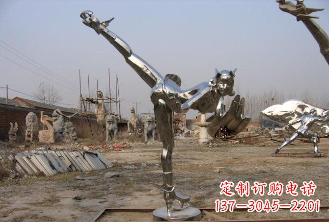 绵阳不锈钢花样滑冰女孩雕塑