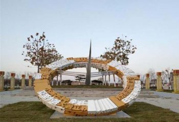 绵阳不锈钢公园的二十四节气日晷雕塑