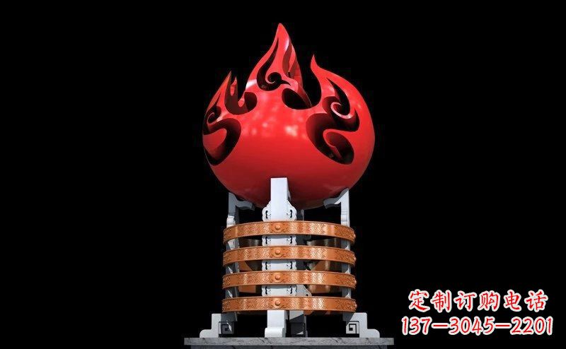 绵阳不锈钢火炬雕塑传承奋进精神