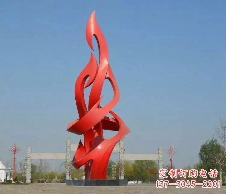 绵阳火苗雕塑点缀城市景观