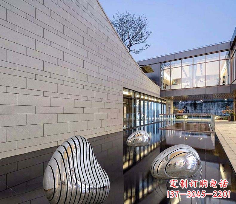 绵阳精美不锈钢假山雕塑