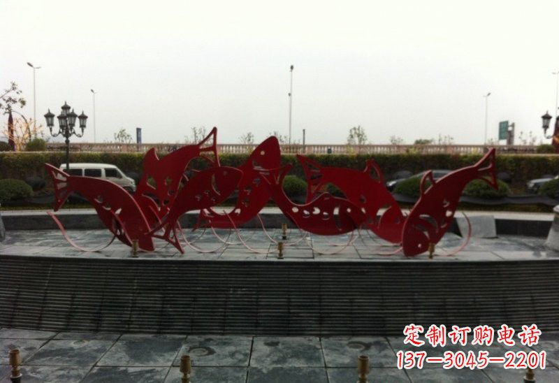 绵阳不锈钢剪纸鲤鱼雕塑精巧美观