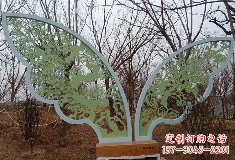 绵阳不锈钢剪纸蝴蝶翅膀雕塑