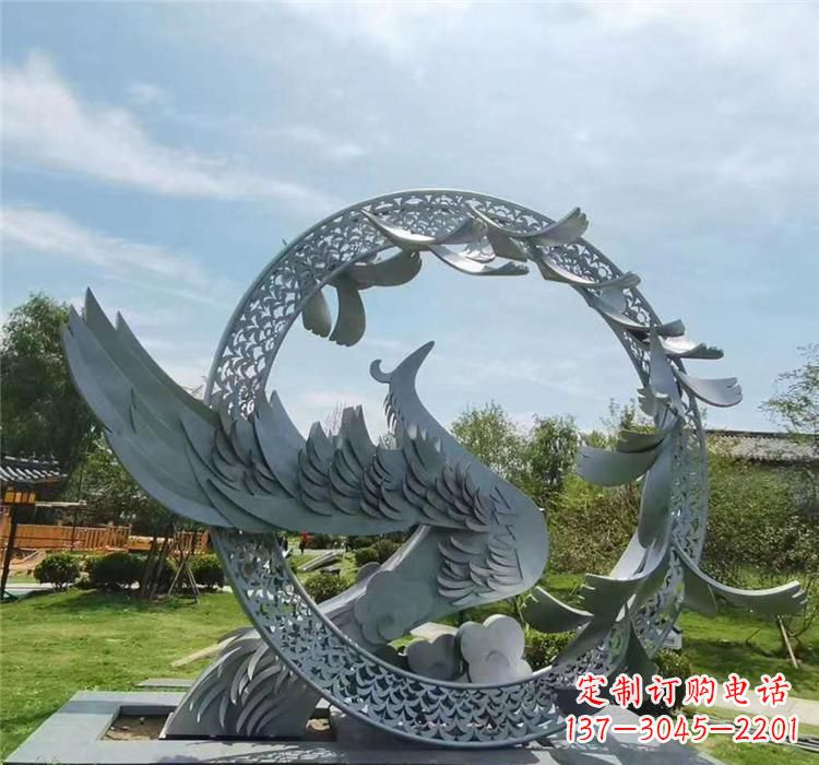 绵阳不锈钢简易凤凰雕塑精美绝伦