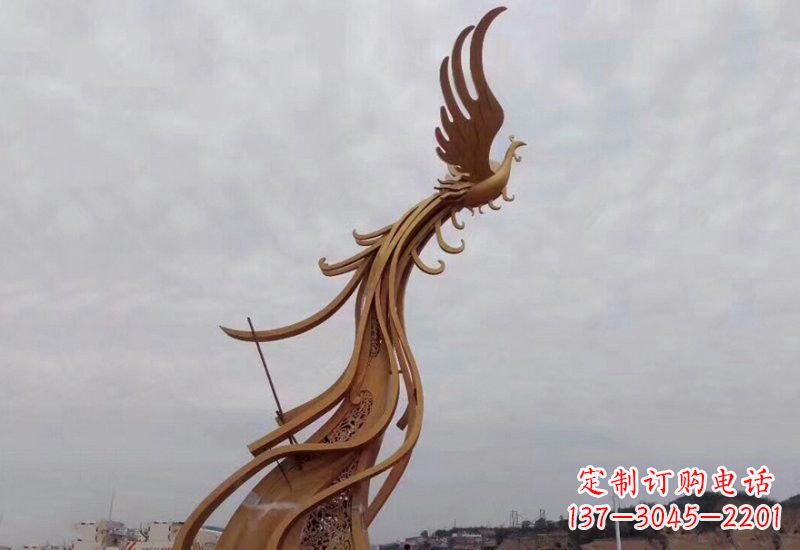 绵阳不锈钢凤凰雕塑精致美观