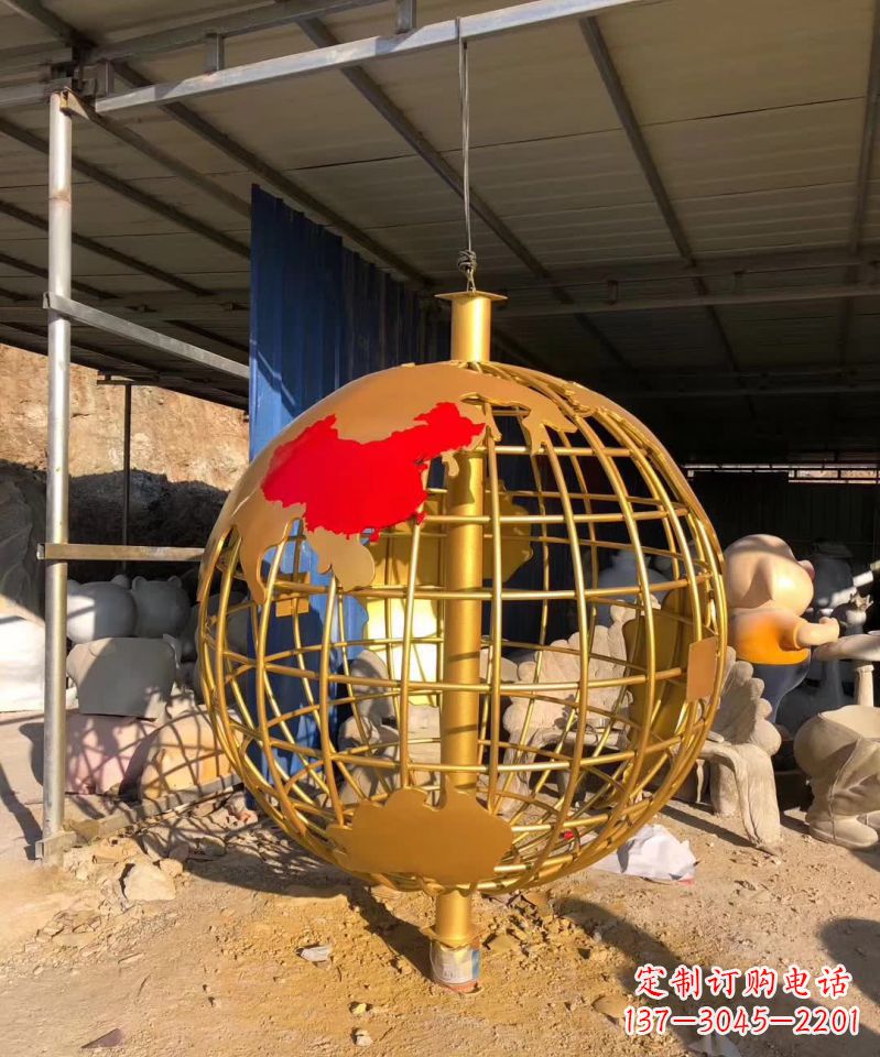 绵阳不锈钢地球仪雕塑一个令人惊叹的艺术作品