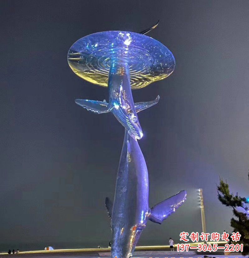 绵阳不锈钢鲸鱼雕塑——传承着海洋的精灵魅力