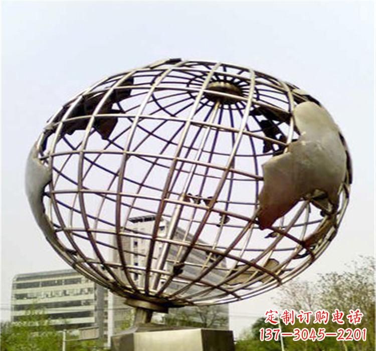 绵阳不锈钢地球仪雕塑让美景永恒
