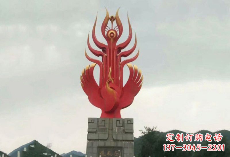 绵阳凤凰雕塑美丽传奇的象征