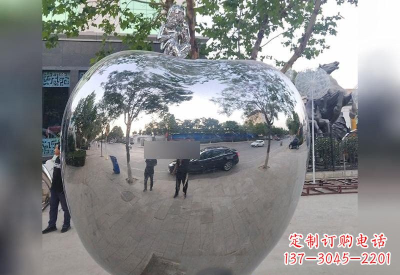 绵阳不锈钢苹果雕塑精美绝伦
