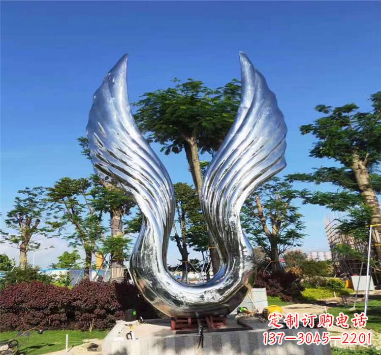 绵阳精美不锈钢翅膀雕塑