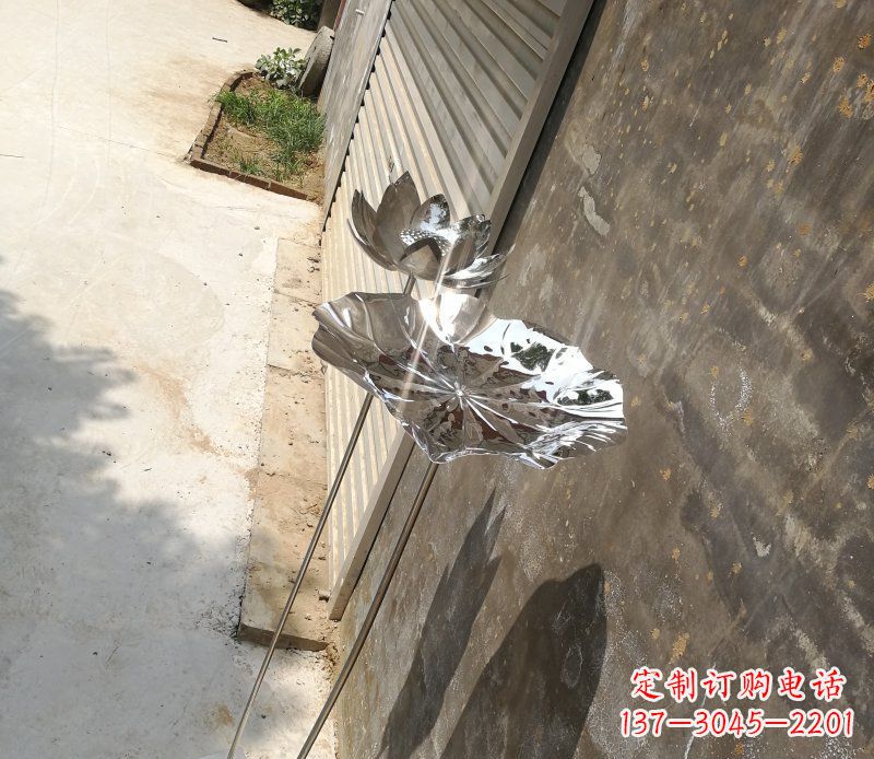 绵阳不锈钢荷叶雕塑精美的艺术瑰宝