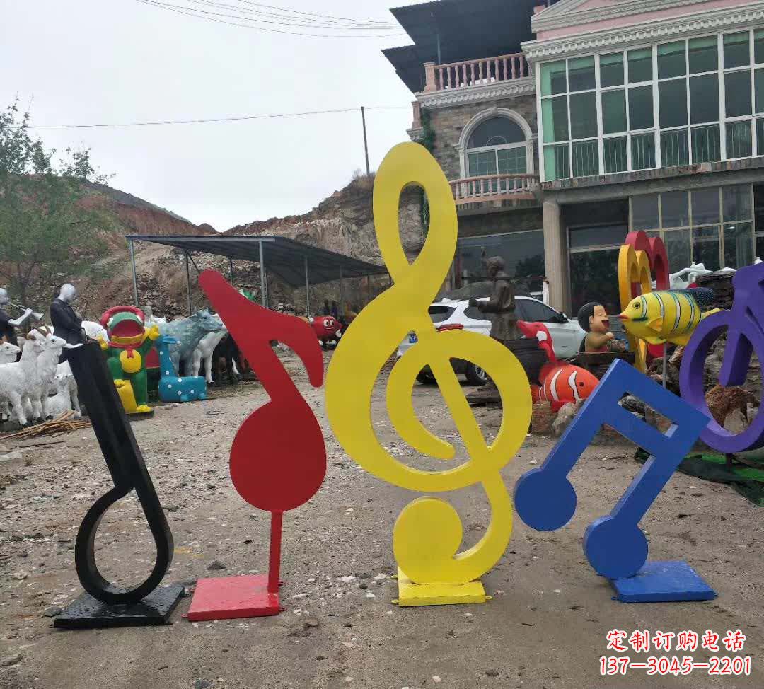 绵阳不锈钢烤漆音符雕塑
