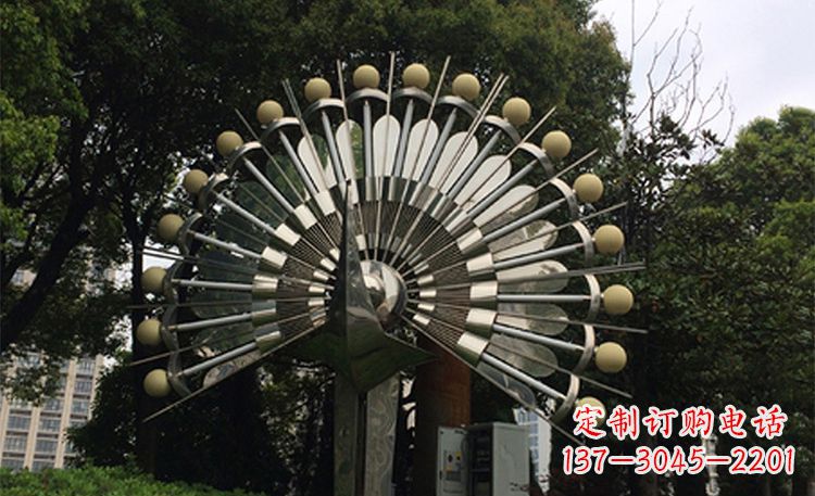 绵阳美丽的不锈钢孔雀雕塑