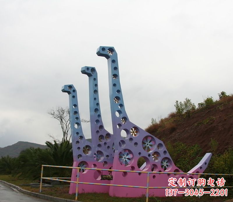 绵阳不锈钢恐龙雕塑精致的古代艺术