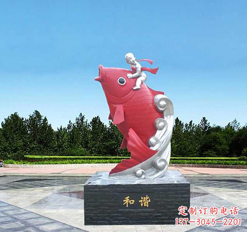 绵阳不锈钢鲤鱼雕塑精美绝伦