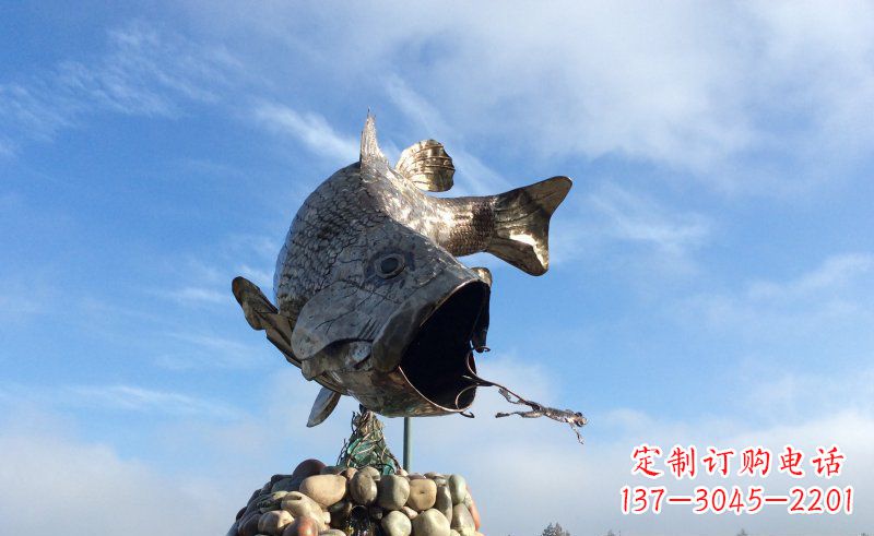 绵阳不锈钢鲤鱼雕塑传承中国传统文化