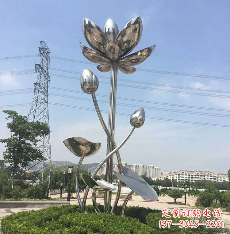 绵阳不锈钢莲花雕塑美丽的象征