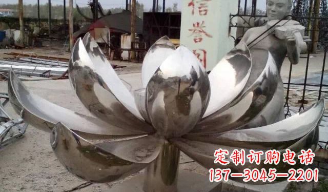 绵阳不锈钢莲花雕塑精美绝伦