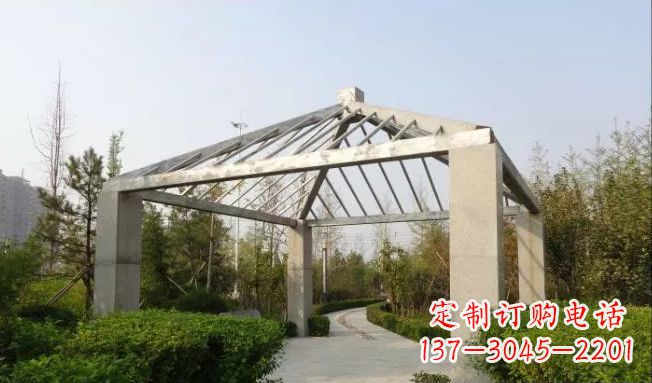 绵阳不锈钢凉亭雕塑点缀公园景观