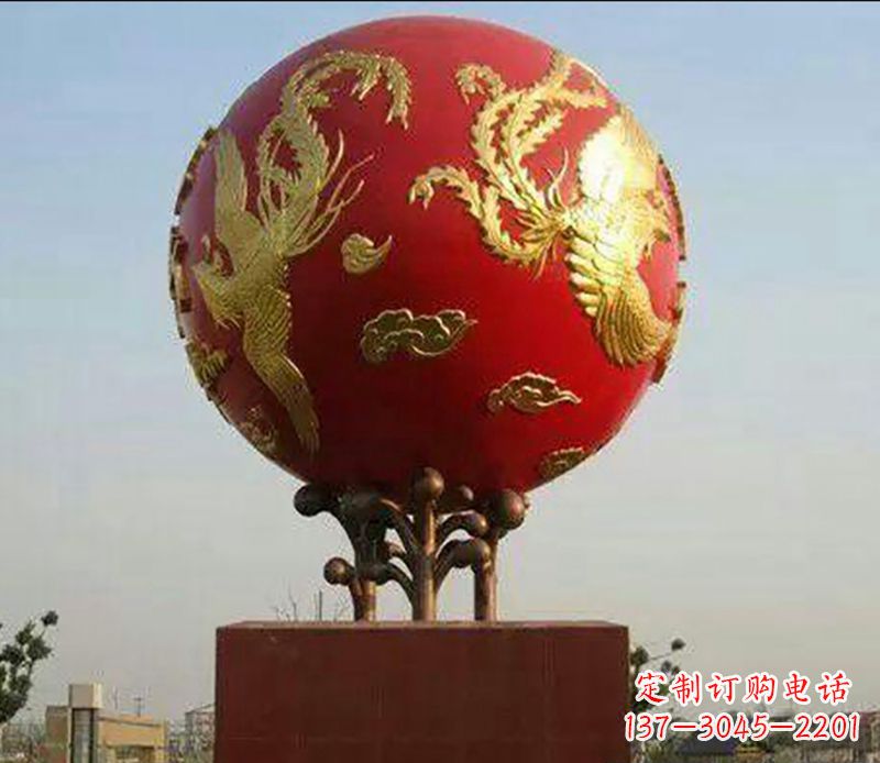 绵阳不锈钢龙凤呈祥雕塑传统艺术的精美体现