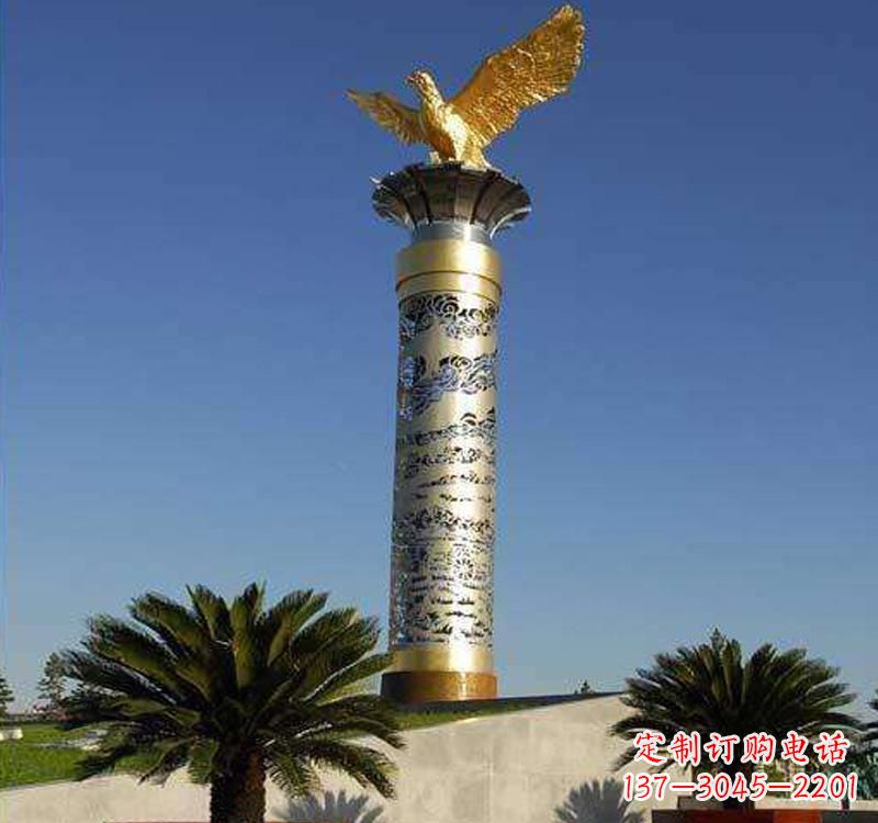 绵阳不锈钢龙柱雕塑把神秘的传统融入现代