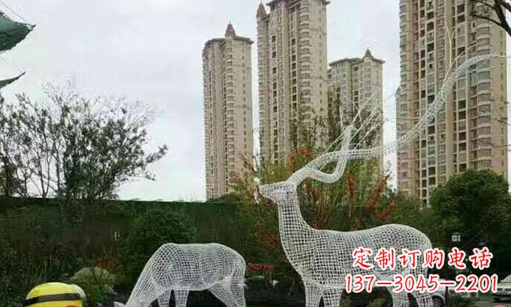 绵阳不锈钢镂空鹿雕塑精美纯粹的艺术之作