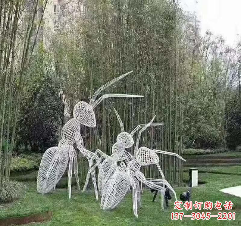 绵阳不锈钢镂空蚂蚁雕塑艺术细节的精彩绝伦