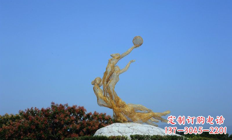 绵阳精致的不锈钢女排雕塑