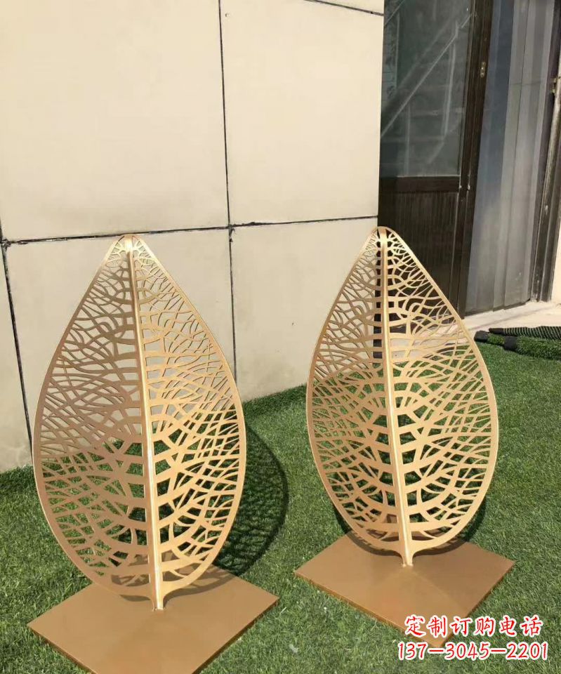 绵阳不锈钢树叶雕塑,精致典雅
