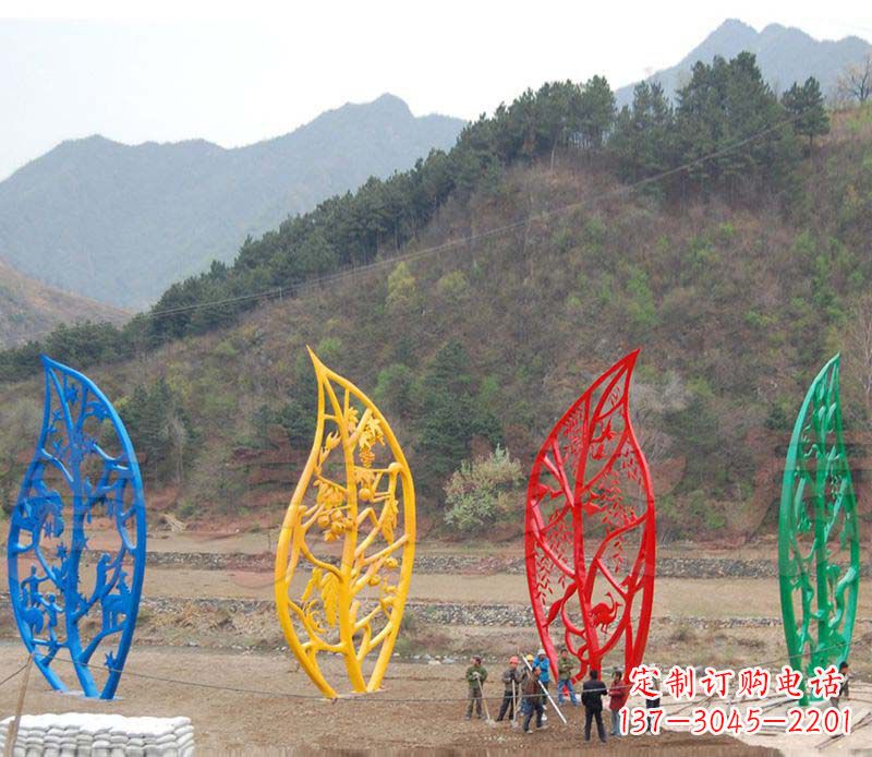 绵阳不锈钢镂空树叶景观雕塑精美绝伦
