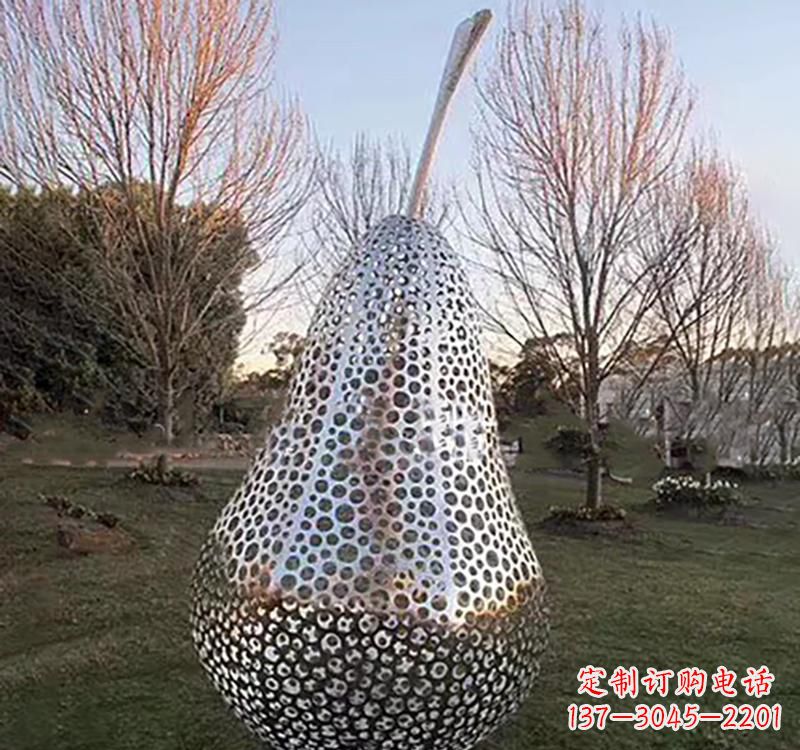 绵阳不锈钢镂空水果雕塑精美绝伦