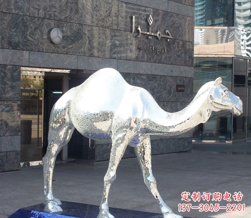 绵阳不锈钢骆驼雕塑精美外形折射古朴美感