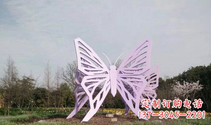 绵阳不锈钢蝴蝶雕塑美丽的艺术装点