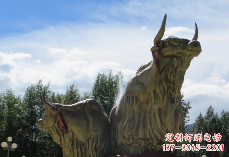 绵阳不锈钢牦牛雕塑一种传统文化的精美传承